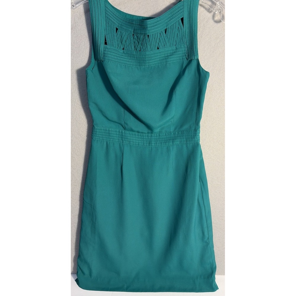 Banana Republic Sleeveless Electric Jade Sheath Dress  Wedding Guest Party
